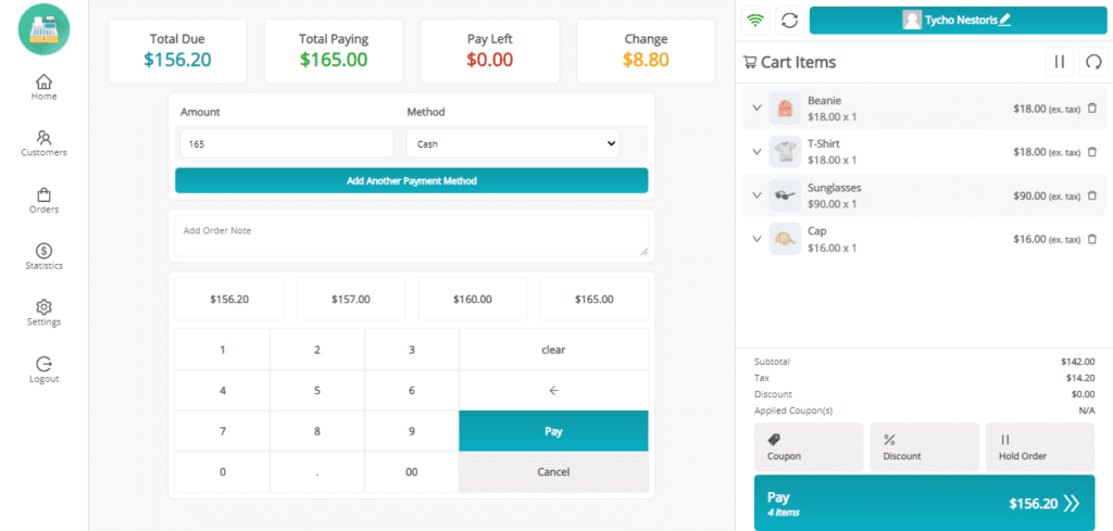 MultiPOS - Point of Sale for WooCommerce POS Pay Screen